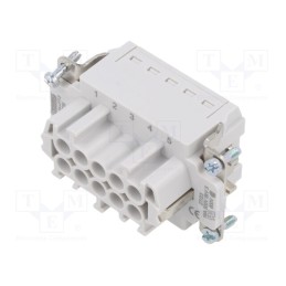 1 pcs x PHOENIX CONTACT - 1407729 - Connector: HDC, female, 500V, 16A, PIN: 10, Layout: 10+PE, push-in