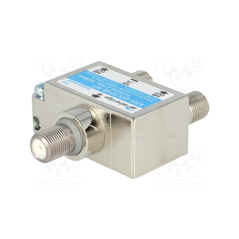 1 pcs x TELESTE - GIS204B - Splitter, galvanic isolator, Input: F female, Output: F female x2
