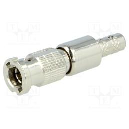 1 pcs x AMPHENOL RF - 034-1026 - Plug, Micro BNC, male, straight, 75Ω, crimped, for cable, PTFE