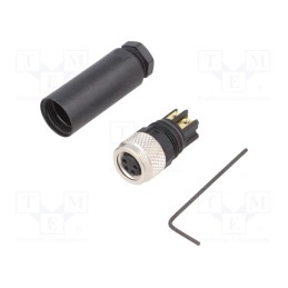 1 pcs x WEIDMu00dcLLER - 1803880000 SAIB-M8-4P - Connector: M8, female, PIN: 4, straight, for cable, plug, 4A, IP67