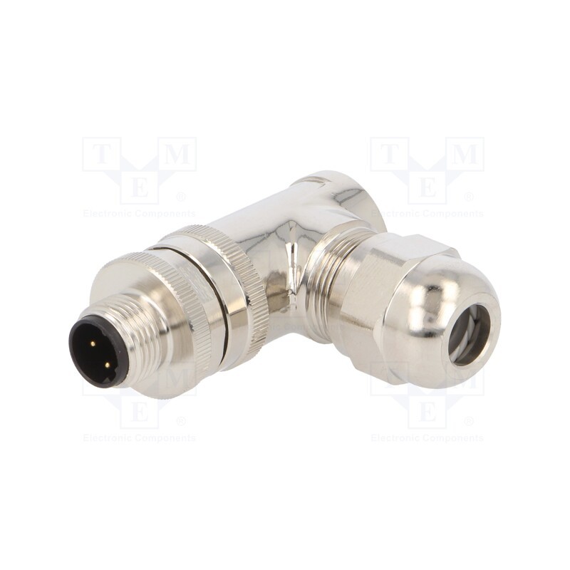 1 pcs x TE Connectivity - T4113511041-000 - Plug, M12, PIN: 4, male, D code-Ethernet, for cable, screw terminal