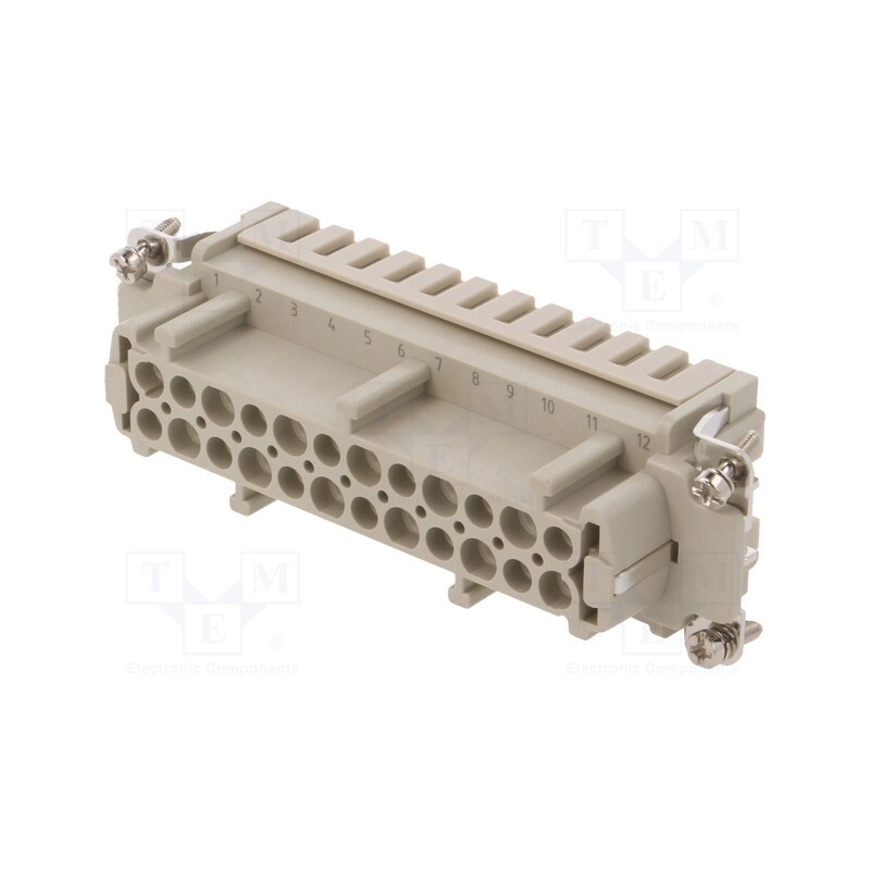 1 pcs x DEGSON ELECTRONICS - DE-024-FS - Connector: HDC, contact insert, female, DE, PIN: 24, 24+PE, 16A, 500V