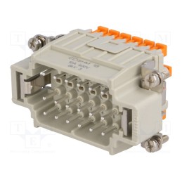 1 pcs x ILME - CDSHM 18 - Connector: HDC, male, CDSH, PIN: 18, 18+PE, size 57.27, 10A, 400V