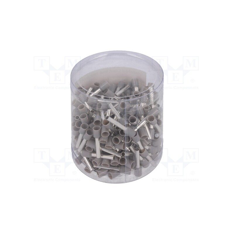 1 set x NINIGI - TUL-KPL-4/18GY - Kit: bootlace ferrules, insulated, 4mm2, 18mm, grey, 250pcs.