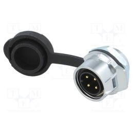 1 pcs x Amphenol Communications Solutions - MRDBG04L13000 - Socket, Connector: circular, MRD, PIN: 4, gold flash, 10A, soldering
