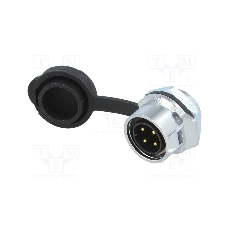 1 pcs x Amphenol Communications Solutions - MRDBG04L13000 - Socket, Connector: circular, MRD, PIN: 4, gold flash, 10A, soldering
