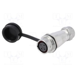 1 pcs x WEIPU - SA1611/S4IS-1 - Plug, SA16, female, PIN: 4, IP67, 5÷8mm, 5A, soldering, for cable