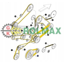 New Holland TX Case 84023277 Tie Belt