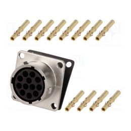 1 pcs x AMPHENOL - RT001412SNH-K - Connector: circular, RT360, socket, female, crimped, PIN: 12, 13A