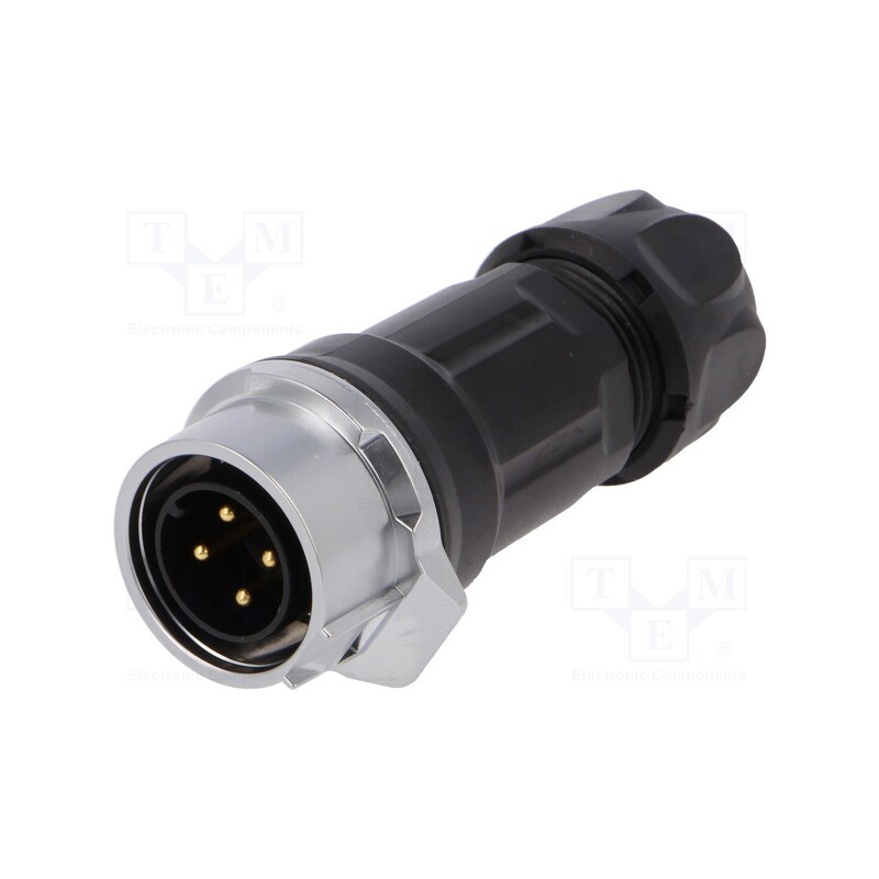 1 pcs x Amphenol Communications Solutions - MRDBG04M17000 - Plug, Connector: circular, MRD, PIN: 4, gold flash, 10A, soldering