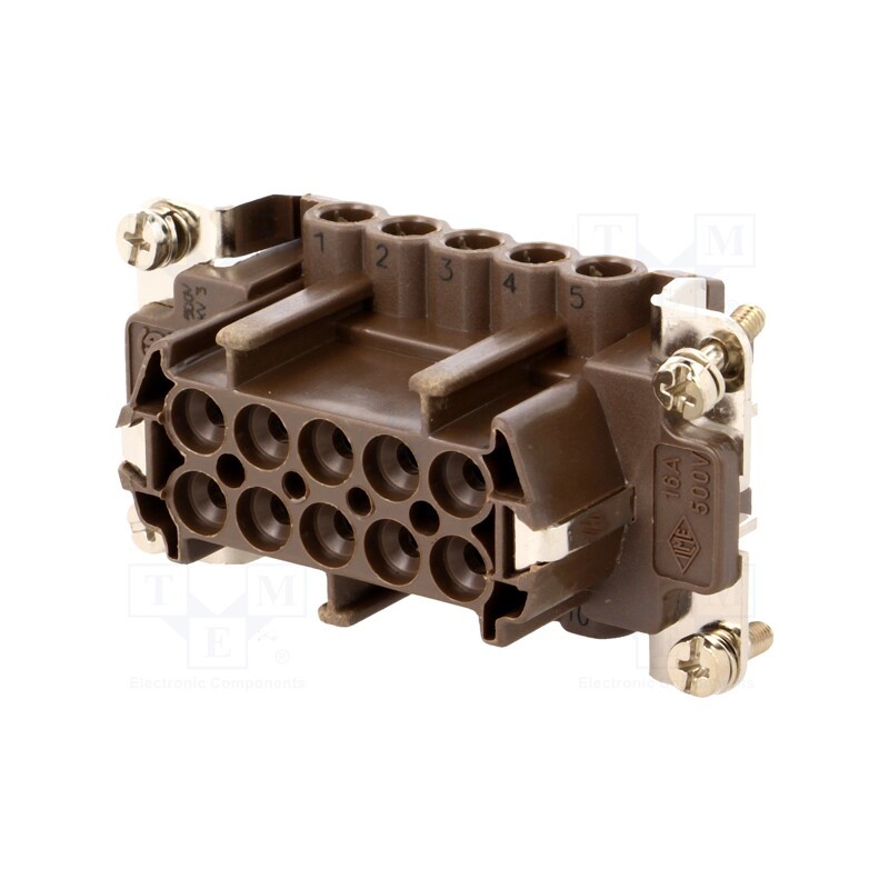 1 pcs x ILME - CNEF 10 RY - Connector: HDC, female, 180 °C, 10+PE, size 57.27, hot condition