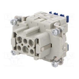 1 pcs x HARTING - 9330062748 - Connector: HDC, contact insert, female, Han® ES Press, PIN: 6, 6+PE