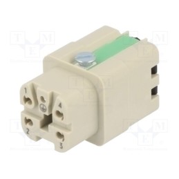 1 pcs x HARTING - 9200042734 - Connector: HDC, contact insert, female, Han® A, PIN: 5, 4+PE, 10A