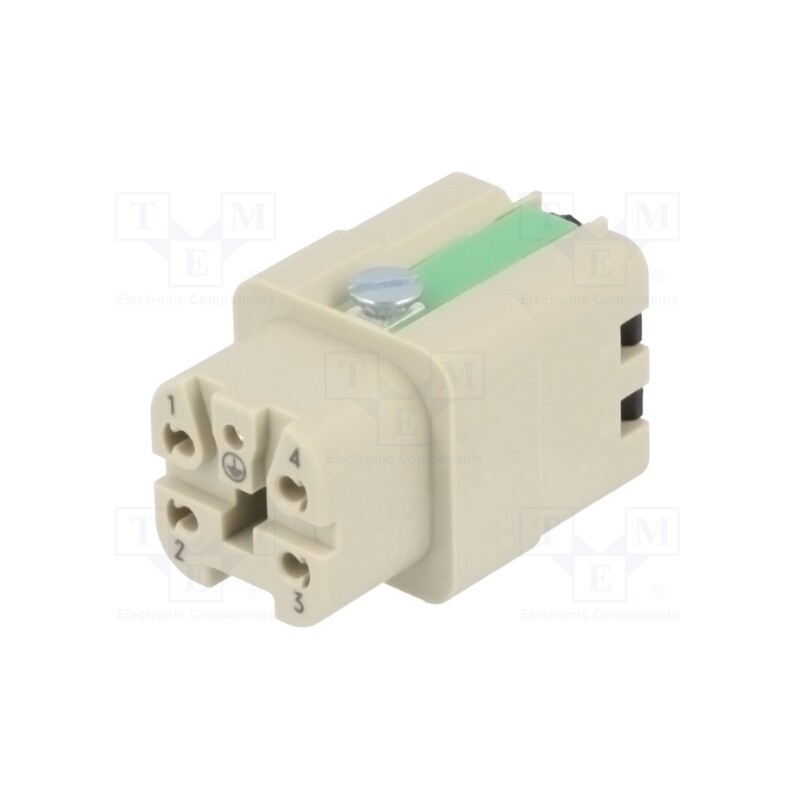 1 pcs x HARTING - 9200042734 - Connector: HDC, contact insert, female, Han® A, PIN: 5, 4+PE, 10A