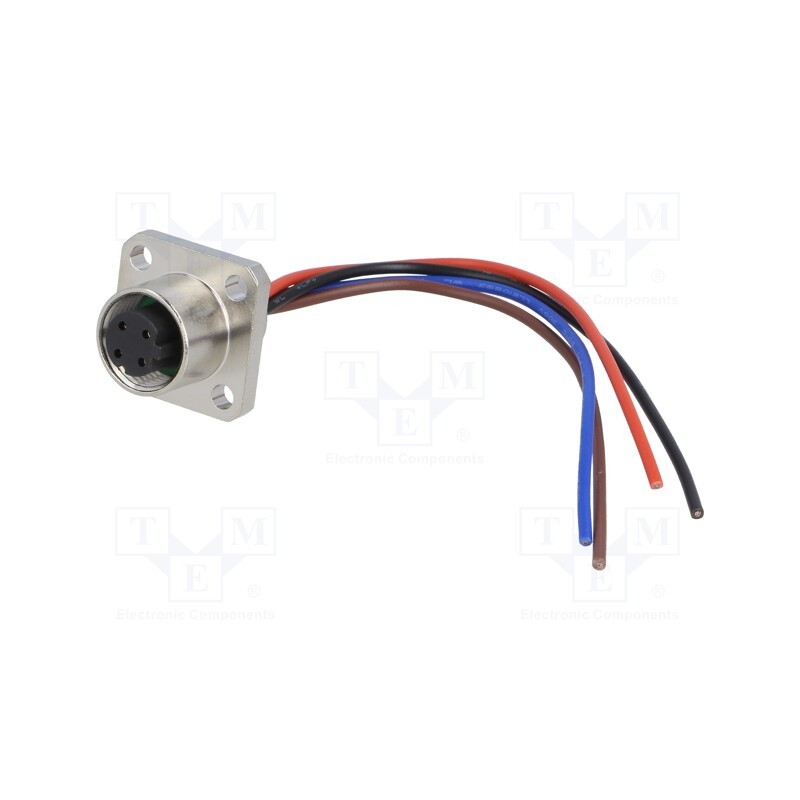 1 pcs x DEGSON ELECTRONICS - SD-M12D-04P-FF-SS8010-00A(H) - Socket, M12, PIN: 4, female, D code-Ethernet, IP67, 250V, 4A, cables