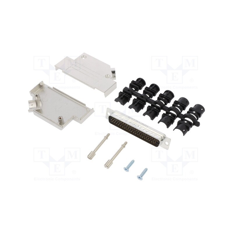 1 pcs x Amphenol Communications Solutions - L17D45ZK37+L717HDC62P - D-Sub HD, PIN: 62, male, angled 45°, soldering, for cable, U