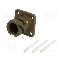 1 pcs x AMPHENOL - VG95234B1-10SL-3PN - Connector: military, size 10SL, VG95234, socket, male, PIN: 3, olive