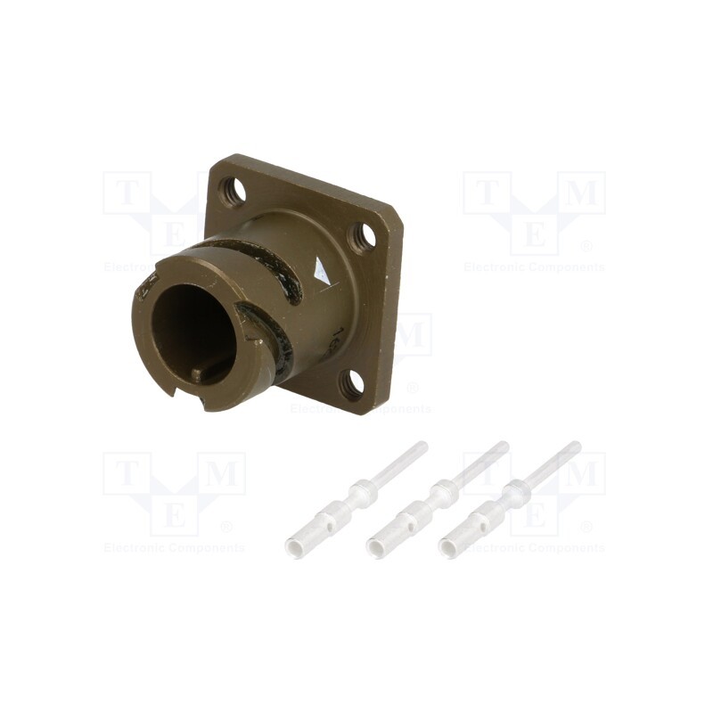 1 pcs x AMPHENOL - VG95234B1-10SL-3PN - Connector: military, size 10SL, VG95234, socket, male, PIN: 3, olive