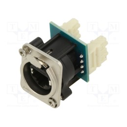 1 pcs x AMPHENOL - RJX8FD6110 - XLRnet D TYPE CAT6, Nickel finish, PUNCHDOWN IDC 110