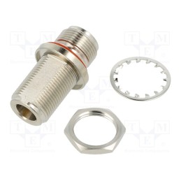 1 pcs x AMPHENOL RF - 082-66-RFX - Coupler, N socket,both sides, straight, 50Ω, PTFE, gold-plated