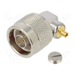 1 pcs x AMPHENOL RF - 172235 - Plug, N, male, angled 90°, 50Ω, soldering, for cable, PTFE