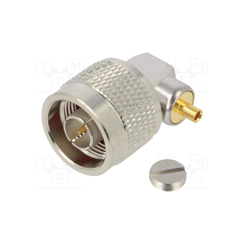 1 pcs x AMPHENOL RF - 172235 - Plug, N, male, angled 90°, 50Ω, soldering, for cable, PTFE