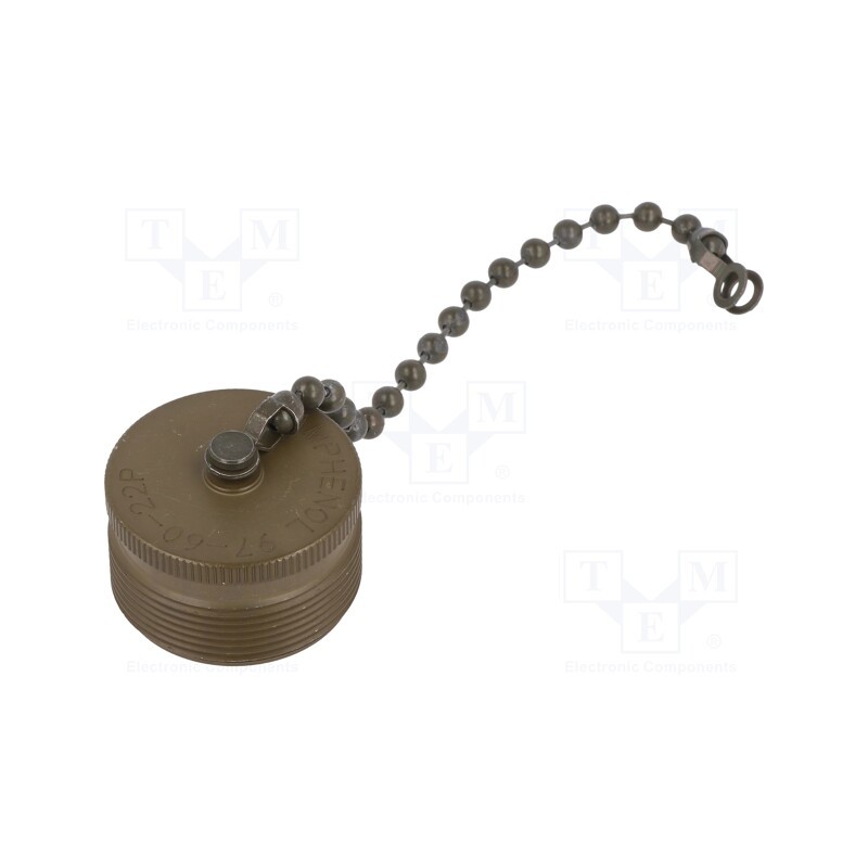 1 pcs x AMPHENOL - 97-60-22P - Protection cover, size 22, 97, aluminium alloy, olive, -55÷125°C