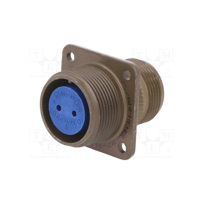 1 pcs x AMPHENOL - 97-3100A-16S-4S - Connector: circular, size 16S, 97, aluminium alloy, olive, socket