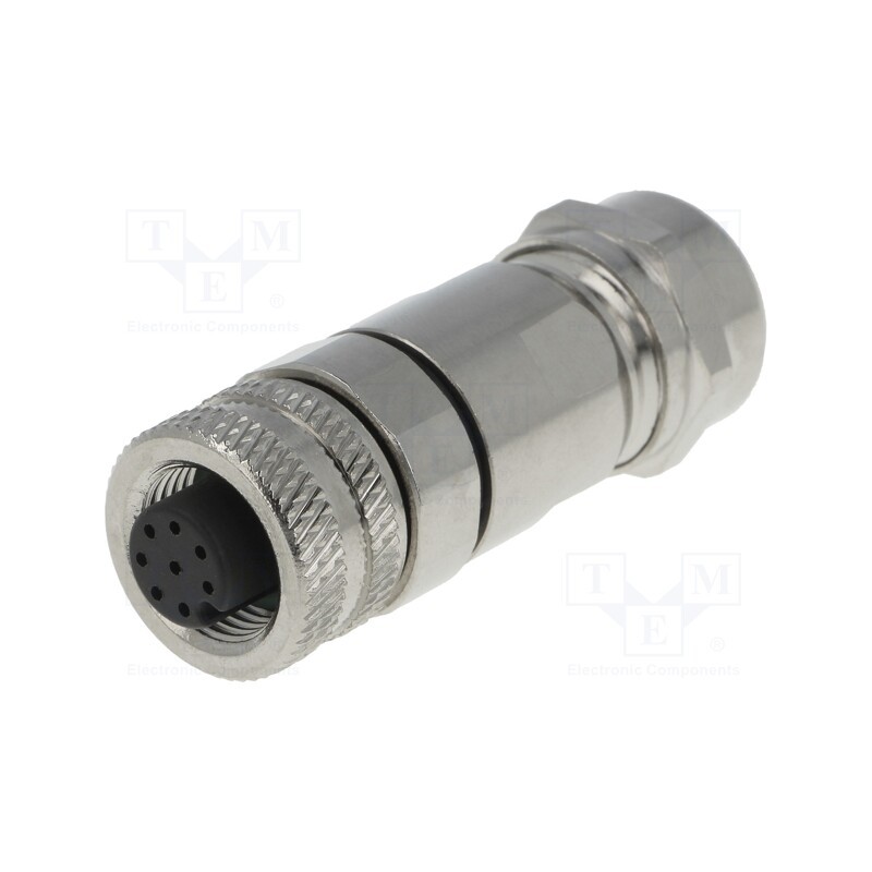 1 pcs x DEGSON ELECTRONICS - PASH-M12A-08P-FF-SL7002-00A(H) - Plug, M12, PIN: 8, female, A code-DeviceNet / CANopen, for cable