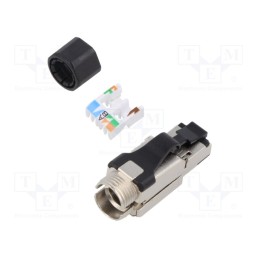 1 pcs x BEL FUSE - SS-39300-001 - Plug, RJ45, PIN: 8, Cat: 6, shielded, Layout: 8p8c, for cable