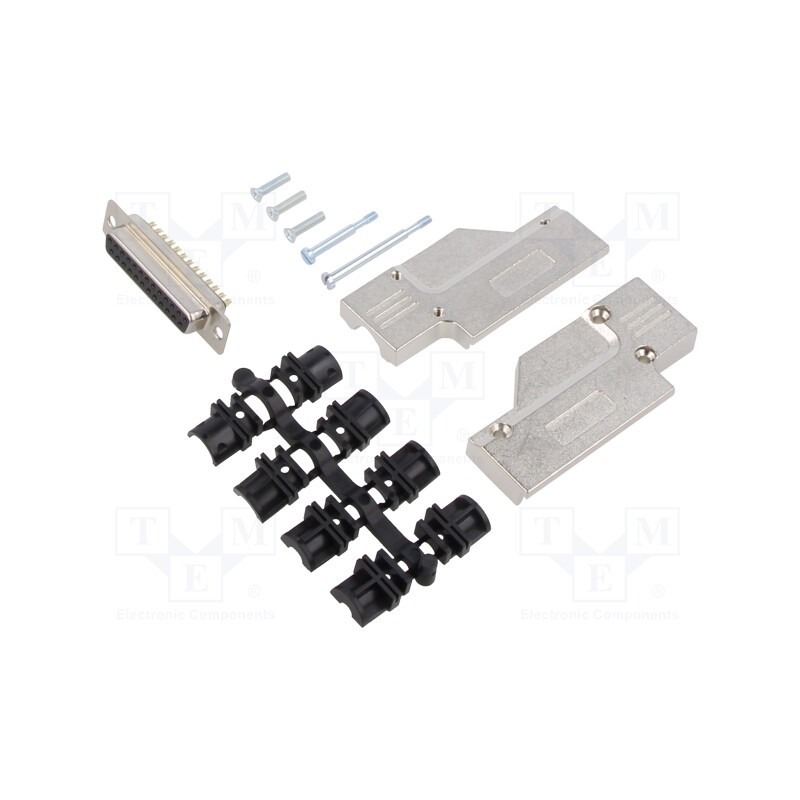 1 pcs x MH CONNECTORS - MHDCMR25-DM25S-K - D-Sub, PIN: 25, plug, female, for cable, angled 90°, soldering