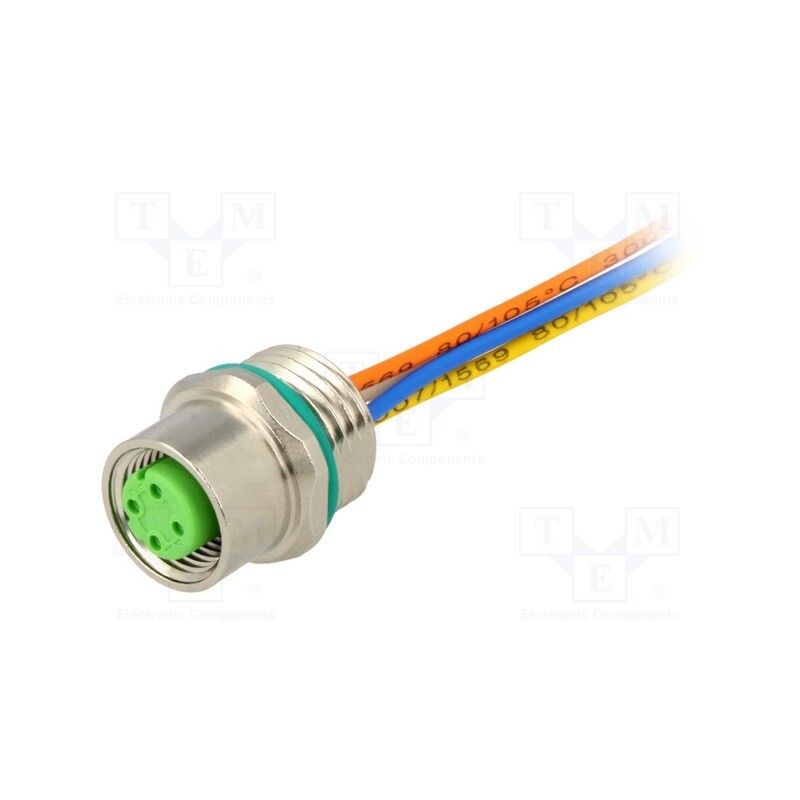 1 pcs x HARTING - 21033752400 - Socket, M12, PIN: 4, female, D code-Ethernet, for panel mounting