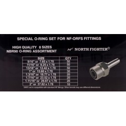 Set of O-rings for orfs 250 hydrolider connectors