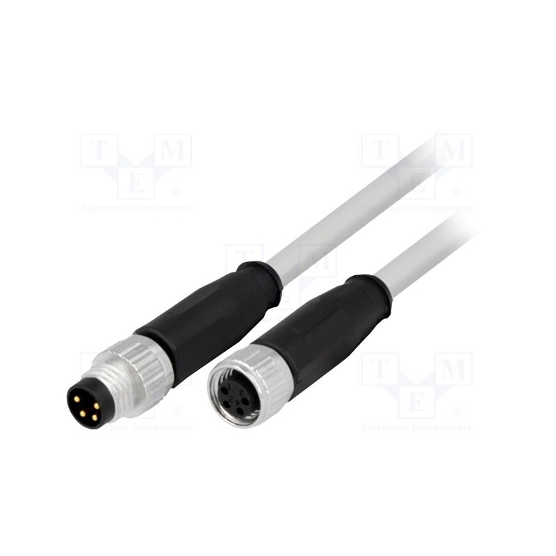 1 pcs x HARTING - 21348081481015 - Cable: for sensors/automation, M8-M8, male, female, PIN: 4, plug