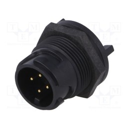 1 pcs x BULGIN - PXP4013/04P/PC - Connector: circular, socket, male, PIN: 4, Buccaneer 4000, THT, 5A