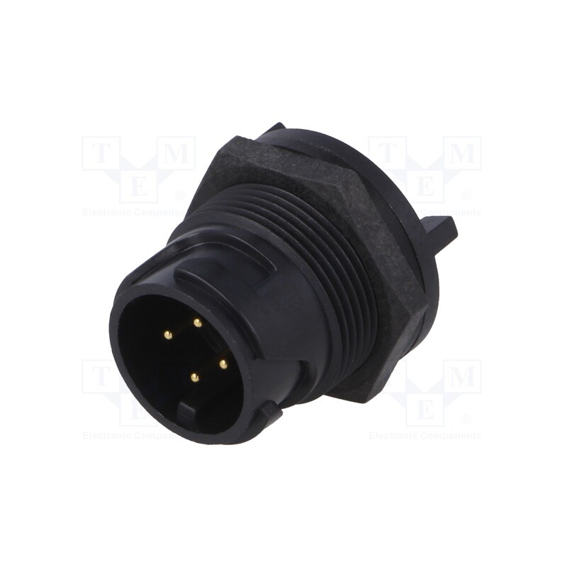 1 pcs x BULGIN - PXP4013/04P/PC - Connector: circular, socket, male, PIN: 4, Buccaneer 4000, THT, 5A