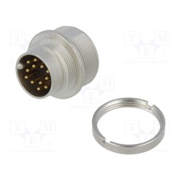1 pcs x LUMBERG - 0314 12 - Connector: M16, socket, male, soldering, PIN: 12, 3A, 60V, IP68