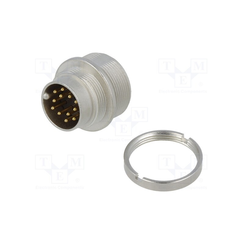 1 pcs x LUMBERG - 0314 12 - Connector: M16, socket, male, soldering, PIN: 12, 3A, 60V, IP68