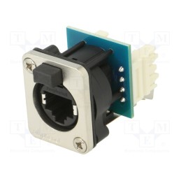 1 pcs x AMPHENOL - RJXS8FD6110 - XLRnet, D Type, Ethernet Chassis Mounts with Cap, IP54, Hori