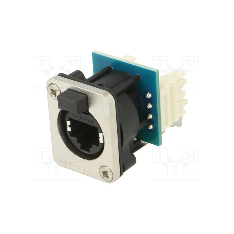 1 pcs x AMPHENOL - RJXS8FD6110 - XLRnet, D Type, Ethernet Chassis Mounts with Cap, IP54, Hori
