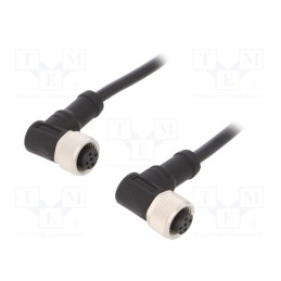 1 pcs x AMPHENOL LTW - M12A05FR-12AFR-SD001 - Cable: for sensors/automation, PIN: 5, M12-M12, 1m, plug, plug, 60V