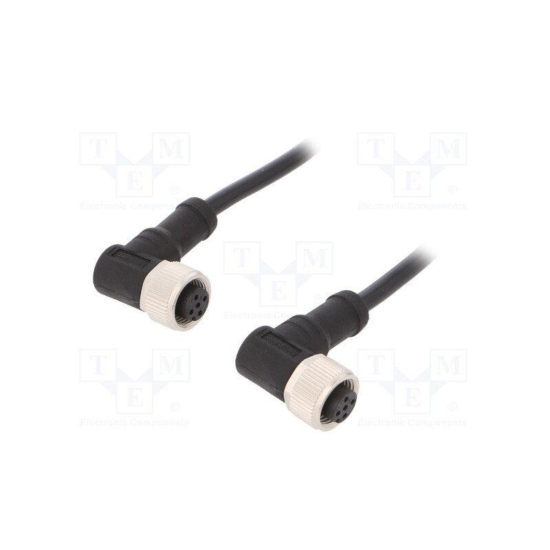 1 pcs x AMPHENOL LTW - M12A05FR-12AFR-SD001 - Cable: for sensors/automation, PIN: 5, M12-M12, 1m, plug, plug, 60V