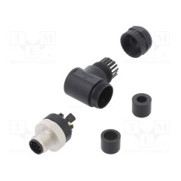 1 pcs x DEGSON ELECTRONICS - PB-M12A-08P-MM-SR7001-00A(H) - Plug, M12, PIN: 8, male, A code-DeviceNet / CANopen, for cable