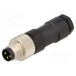 1 pcs x MURR ELEKTRONIK - 7000-08401-0000000 - Connector: M8, male, PIN: 3, straight, for cable, plug, 4A, IP67, 60V
