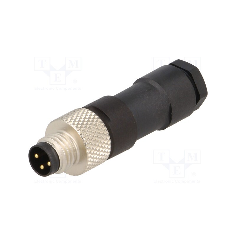 1 pcs x MURR ELEKTRONIK - 7000-08401-0000000 - Connector: M8, male, PIN: 3, straight, for cable, plug, 4A, IP67, 60V