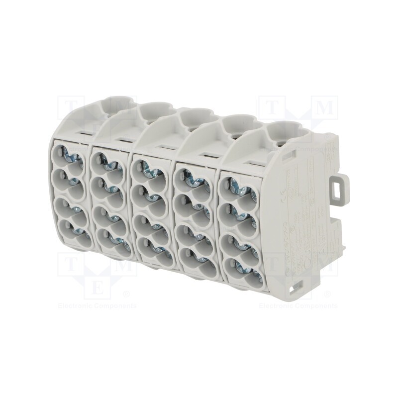 1 pcs x SIMET - 81500002 - Splice terminal: distribution block, 25mm2, ways: 5, terminals: 20