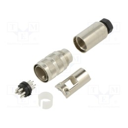 1 pcs x BINDER - 99 5121 00 06 - Connector: M16, plug, male, for cable, straight, IP67
