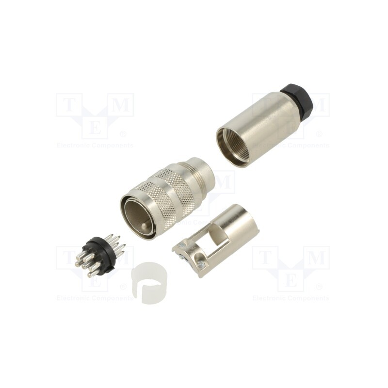 1 pcs x BINDER - 99 5121 00 06 - Connector: M16, plug, male, for cable, straight, IP67