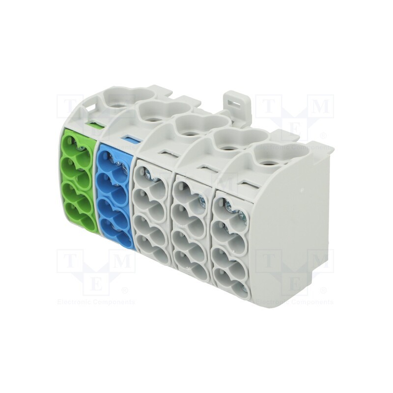 1 pcs x SIMET - 81500020 - Splice terminal: distribution block, 16mm2,25mm2, ways: 5, TS35