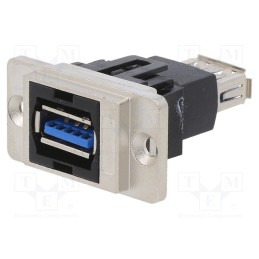 1 pcs x CLIFF - CP30705NM - Coupler, USB A socket,both sides, DUALSLIM, USB 3.0, gold-plated